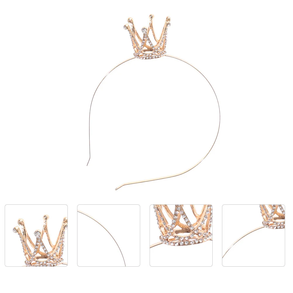 

Children's Crown Headband Party Hair Accessories for Girl Rhinestones Hoop Girls Alloy Headdress Bride Bands