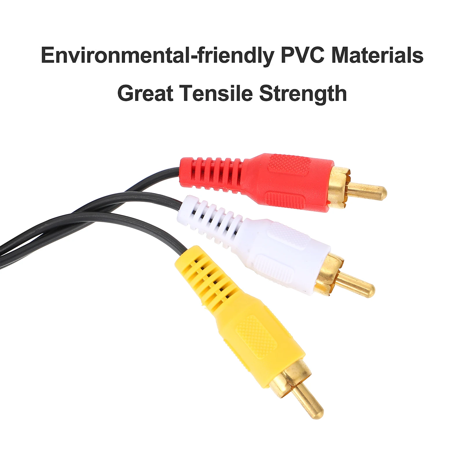 

2pcs Cable Data High Quality PVC Cable for Amplifier 3.5mm to 3 Audio Adapter Cord AUX Wire Computer Sound Cord