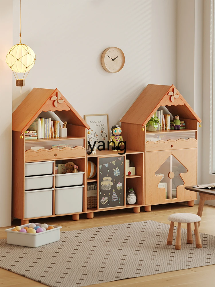 CX-Combo de almacenamiento de madera maciza para niños, gabinete de almacenamiento multifuncional para sala de estar