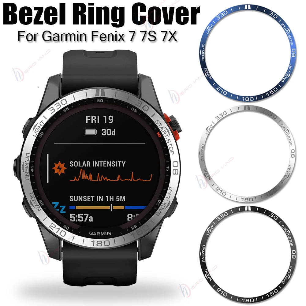 

Bumper Adhesive Case For fenix 7 Accessories Metal Bezel For Garmin Fenix 7X 7S Protection Ring Metal Case Frame Protector Shell