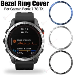Estojo adesivo para Garmin Fenix 7, moldura de metal, pára-choques, adesivo, anel de proteção, moldura, protetor shell, 7s, acessórios