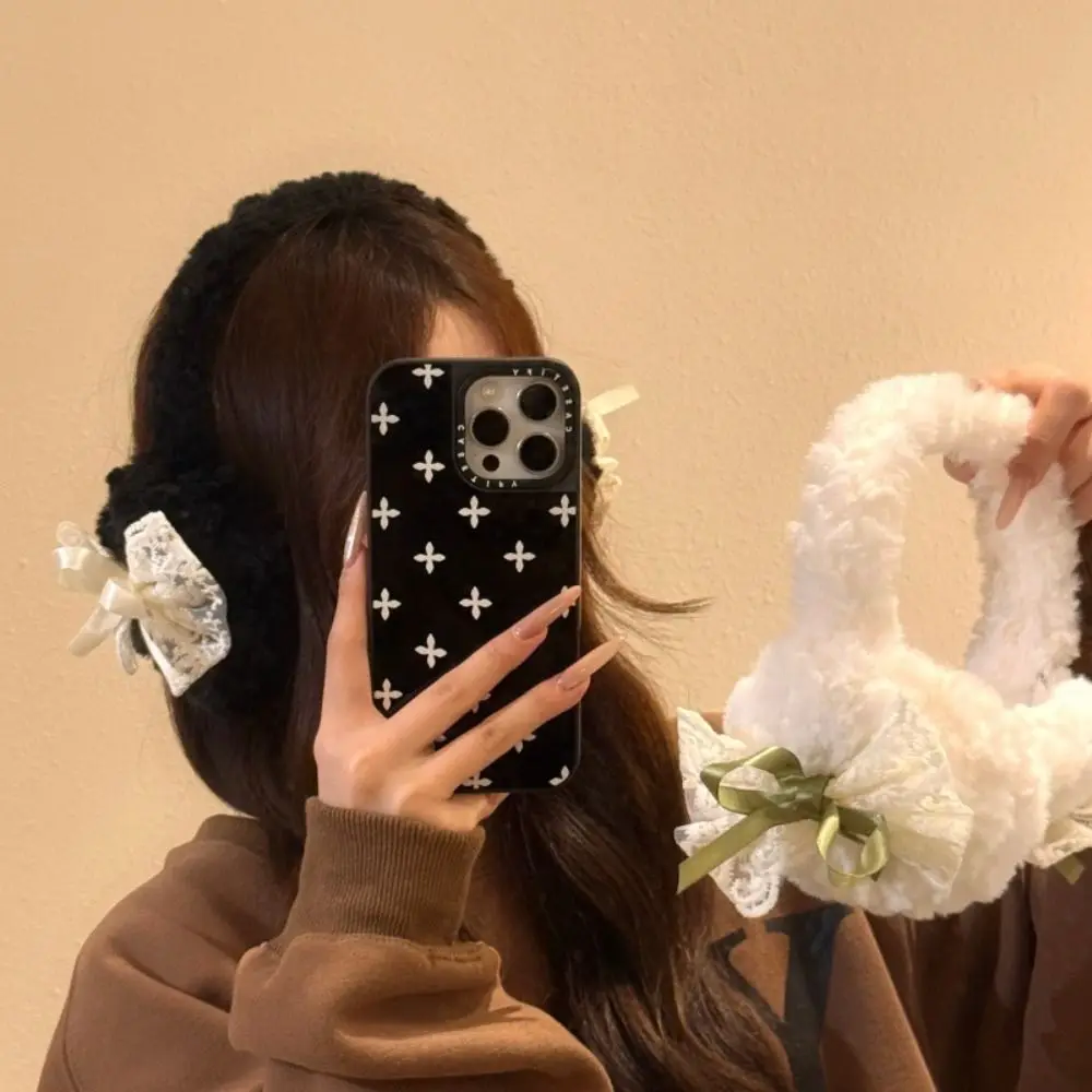 حماية الأذن Bowknot الأذن دفئا دافئ طوي للطي إيرفلاب بلون سميكة الشتاء غطاء للأذنين في الهواء الطلق #2