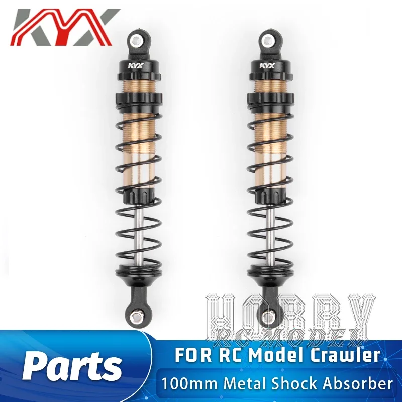 

KYX Parts 100mm Metal Hydraulic Shock Absorber 2PCS for 1/10 RC Electric Remote Control Model Car Crawler Retrofit Accessories
