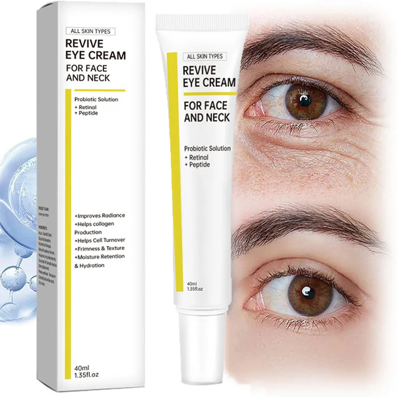 Revive Eye Cream For Face & Neck Probiotic Retinal Peptide Treatment For Wrinkles Fine Lines Firming Brightening Hydration 40ml