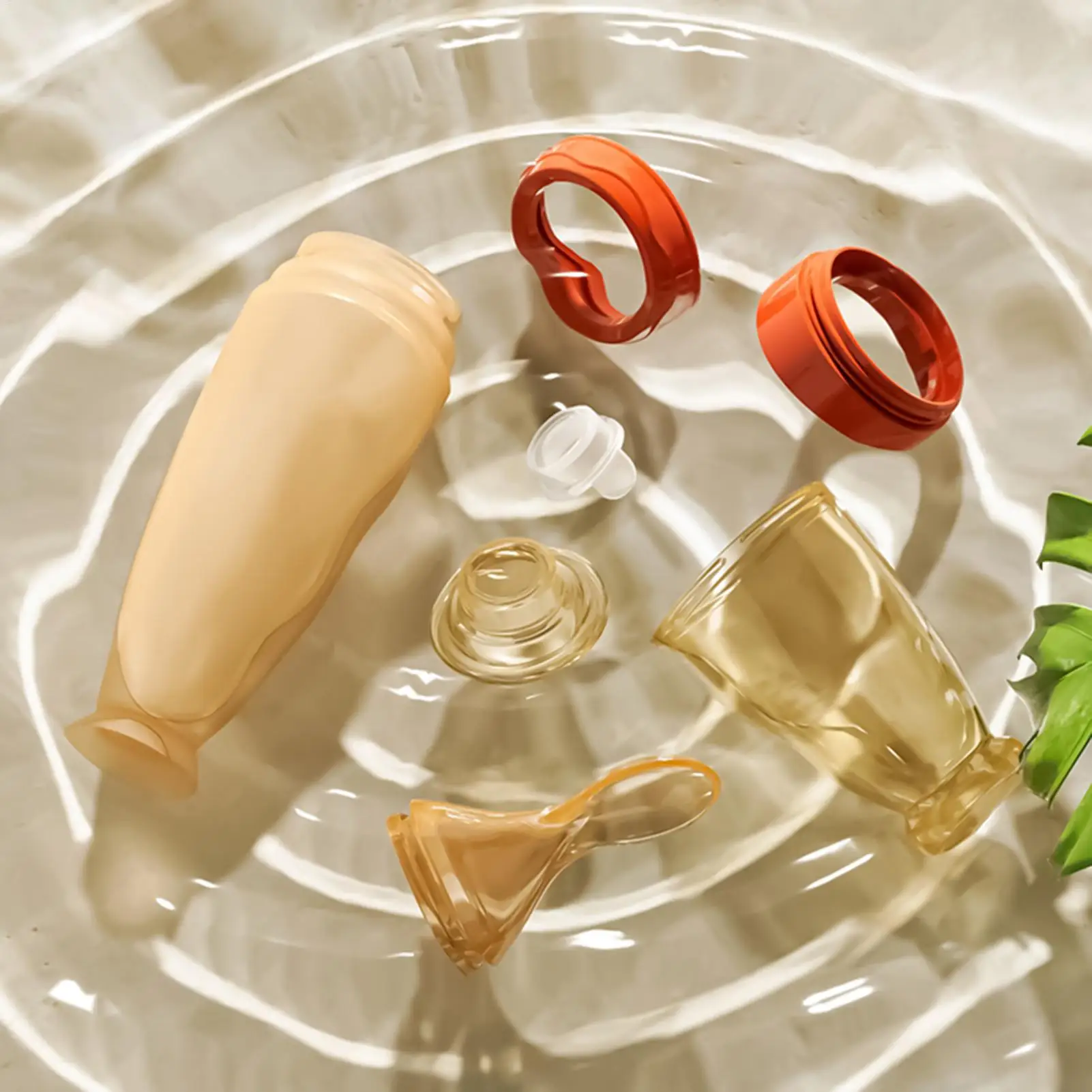 

Silicone Baby Spoons Heat-Resistant Squeeze Dispenser with Standing Base Squeeze Feeding Spoons with Suction Cup for Cereal