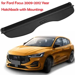 Car Trunk Cargo Shield Cover for Ford Focus 2009-2012 Year Hatchback with Trunk Mount, Luggage Carrier Shade Curtain Retractable