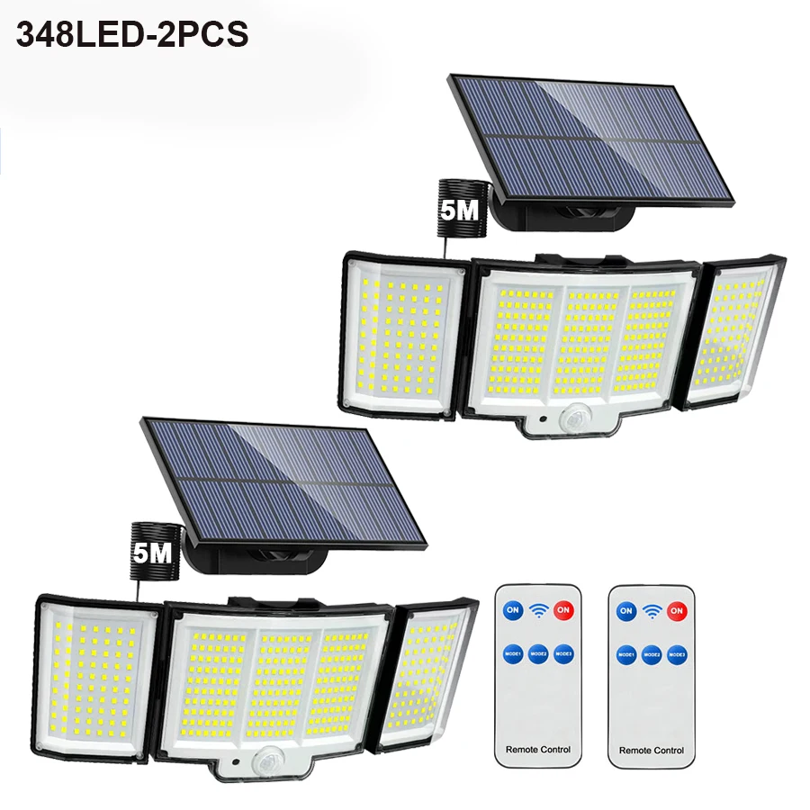 Newstyle 348LED Solar Security Light Black 3