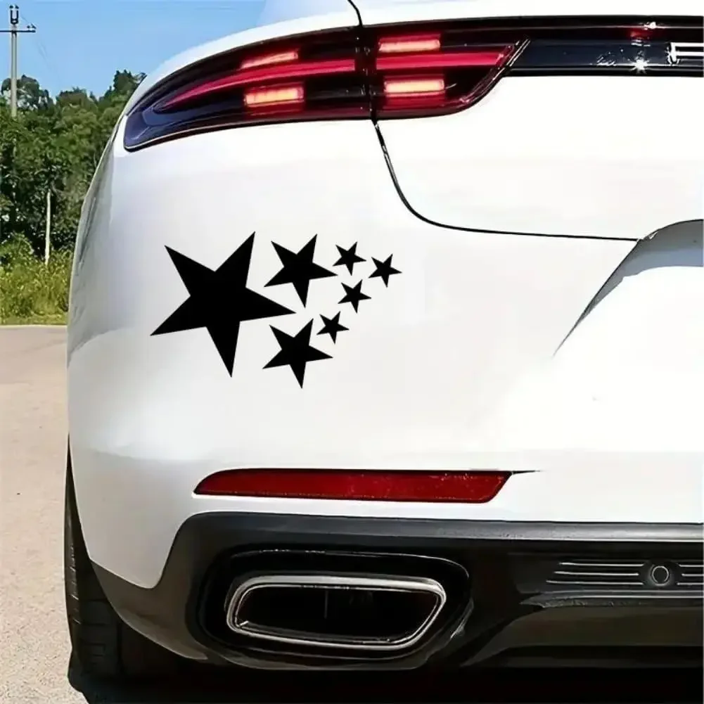 

2 шт. виниловые наклейки со звездами, водонепроницаемые, эстетичные, для автомобиля, ноутбука, мотоцикла, гоночного бампера, декор