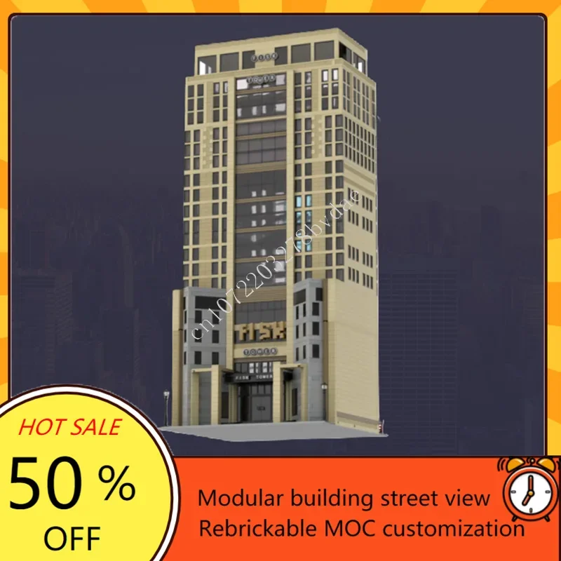 

10193PCS Modular Fisk Tower Modular MOC Creative street view Model Custom Puzzles Architecture DIY Education Assembly Toy Gifts