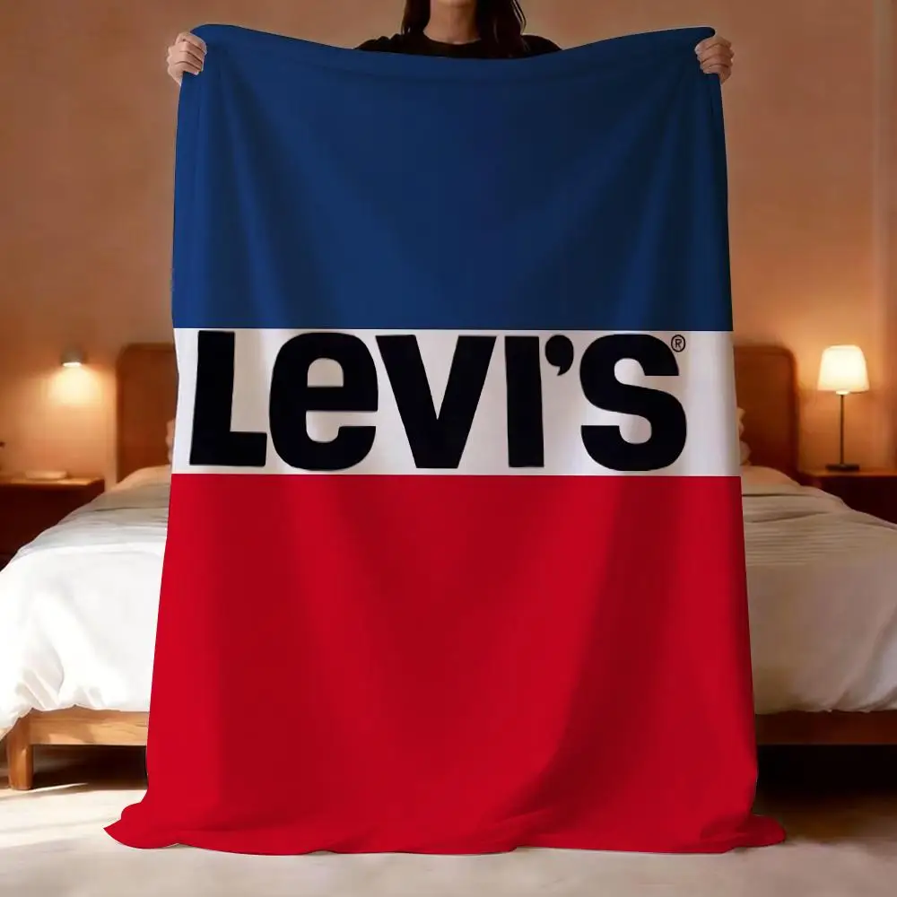 Luxury L-LEVis Throw Lightweight 240g Flannel Blanket Soft Skin-friendly for Summer Cooling