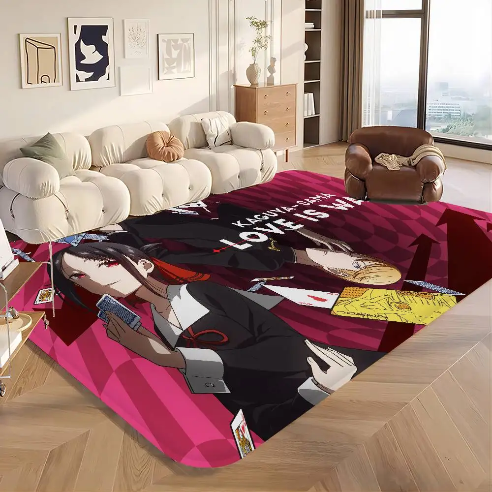 Anime K-Kaguya-Sama Love Is WarS Hallway Carpet Non-Slip Laundry Room Mat Laundry Decor Balcony Child Living Room Toilet Rug