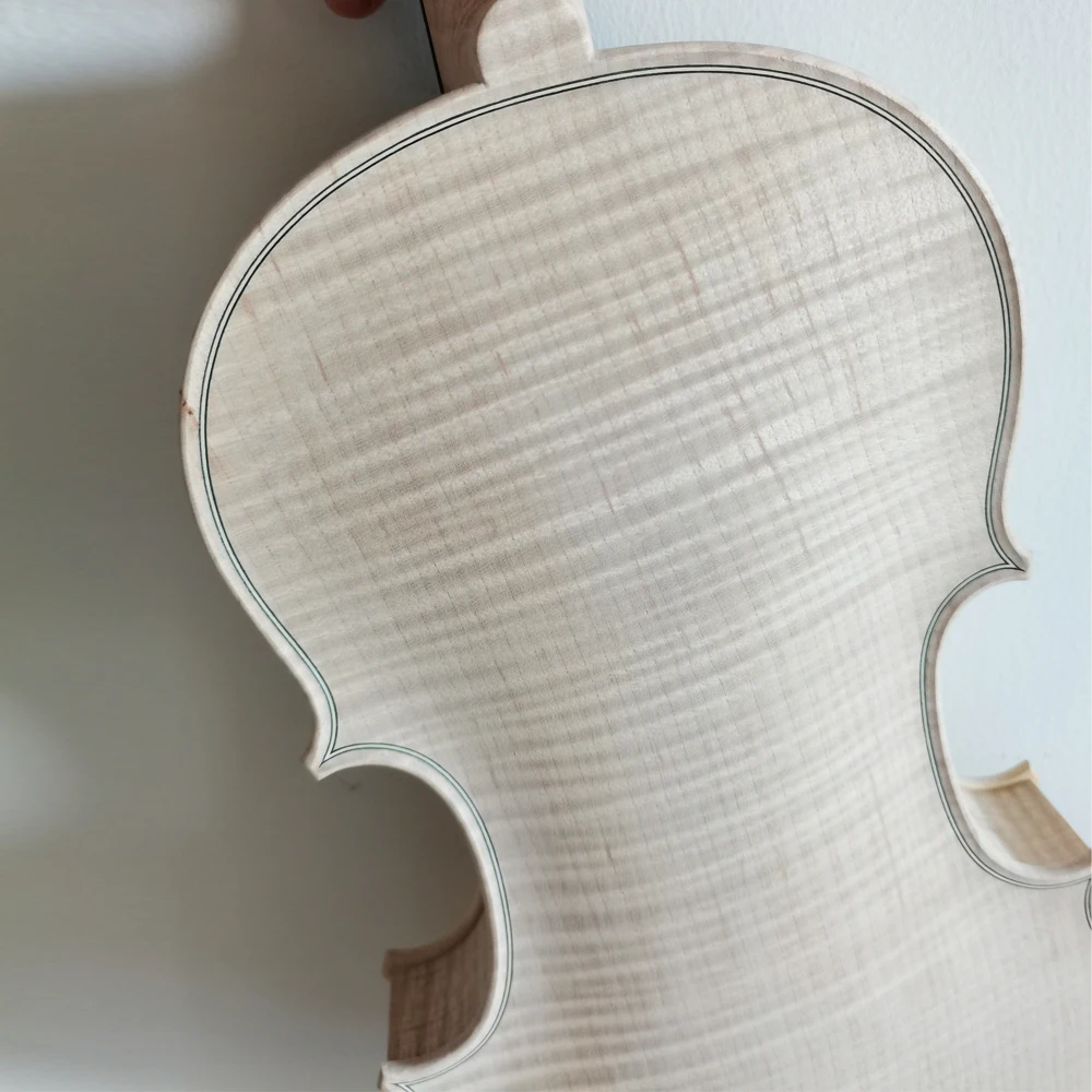 Maple white embryo unfinished white maple wood violin 4/4 3/4 solid wood DIY white violin Accessories with ebony fingerboard