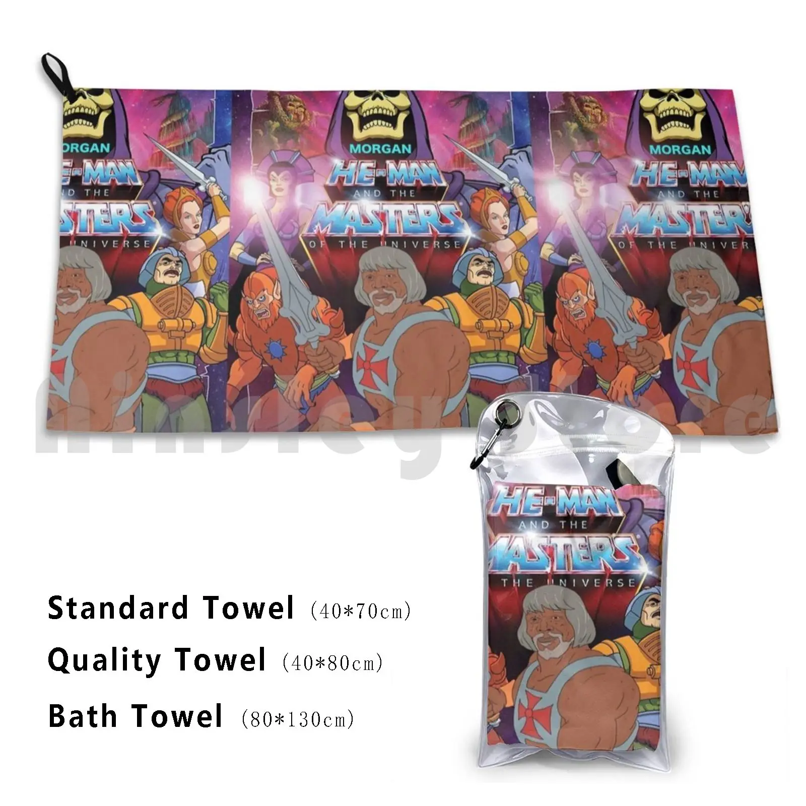 Morgan He-Man Bath Towel Beach Cushion Morgan Freeman He Man He Man He Man Masters Universe Skeleton Shawshank