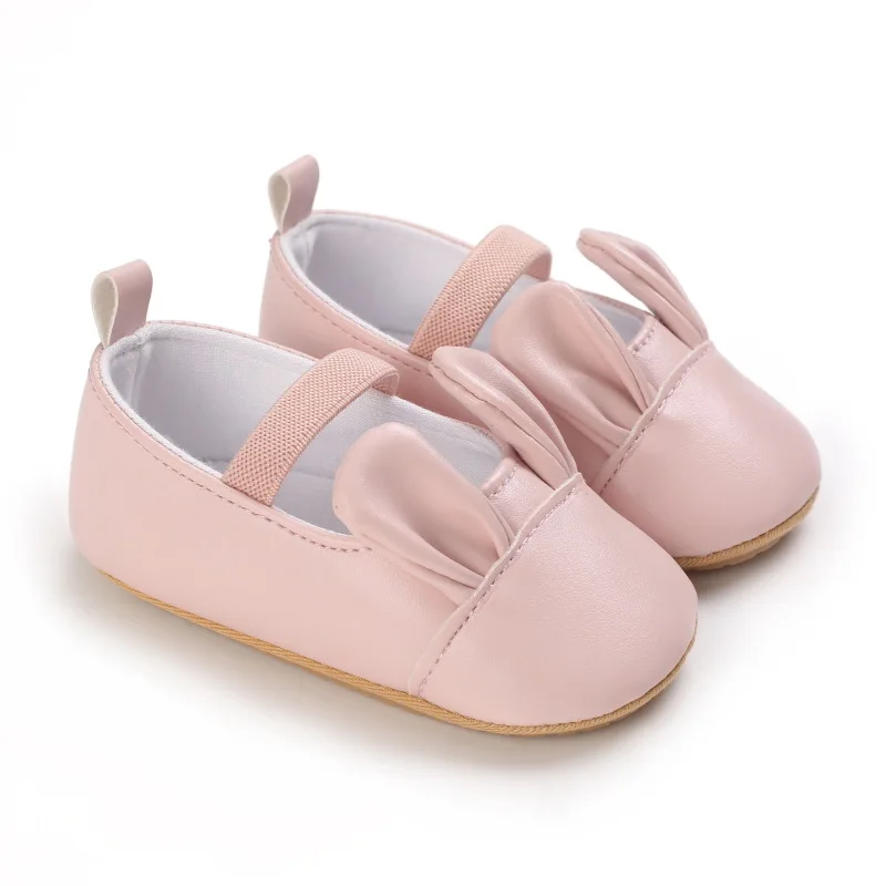 

Baby Lovely Shoes New Cartoon Ear PU Solid Newborn Baby Shoes Girls Prewalker First Walkers Soft Kids Soft Bottom Shoes