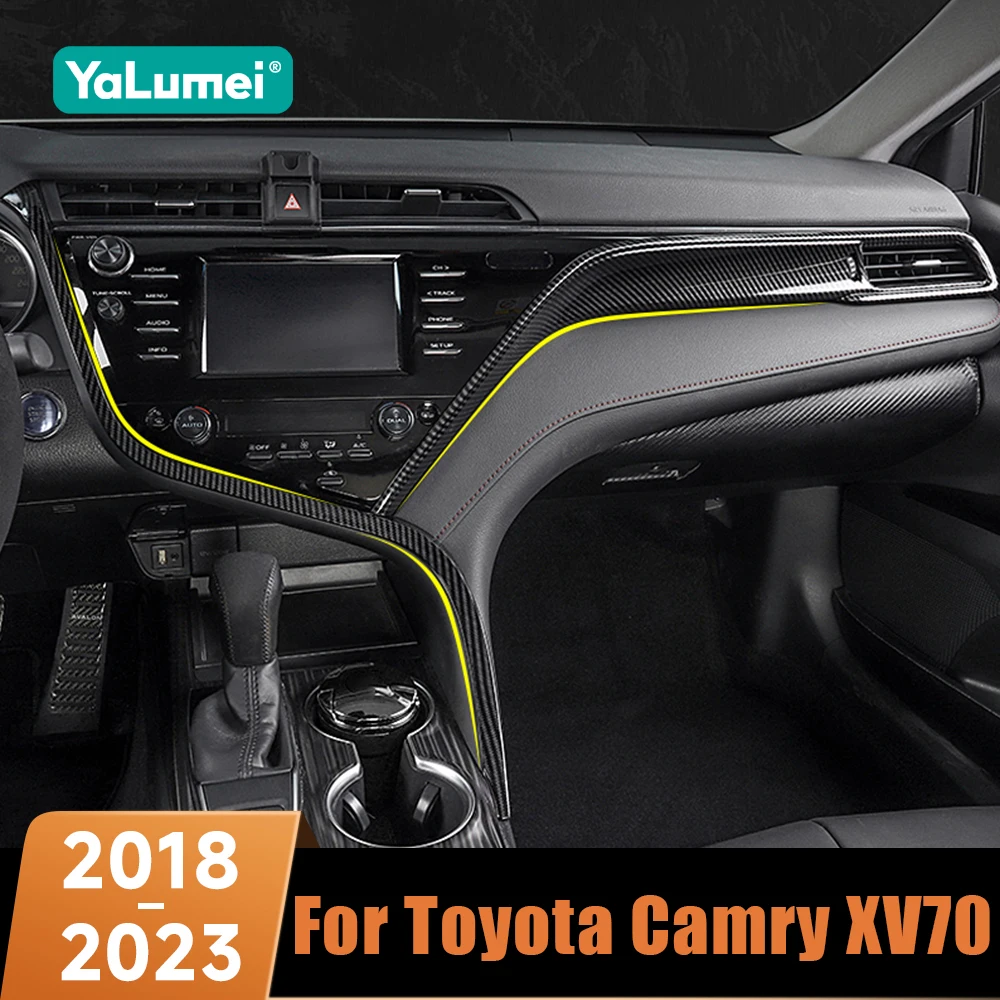 

Car Dashboard Central Control Console Air Conditioning Panel Cover Trim ABS For Toyota Camry XV70 2018 2019 2020 2021 2022 2023
