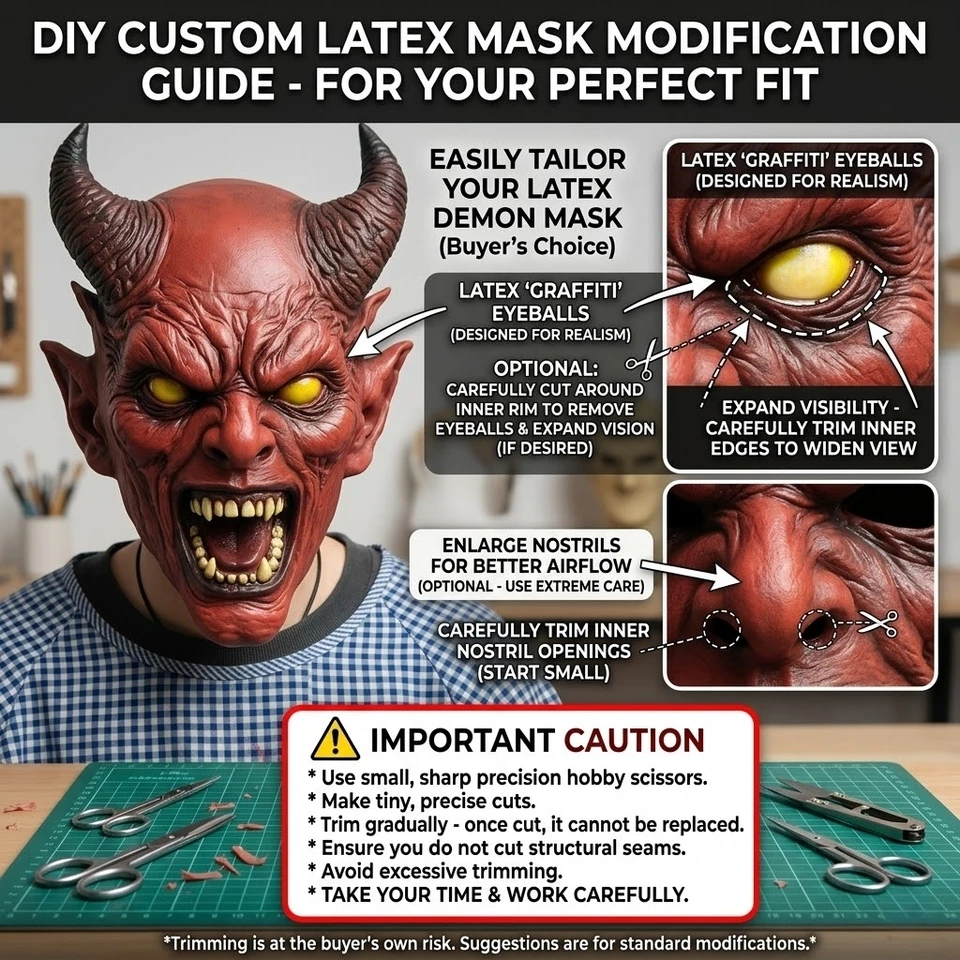 Fiend Mask Halloween Carnival Party Cosplay Effrayant Démon Costume Latex Accessoires Réglable Élastique | BE Fiend Mask Halloween Carnival Party Cosplay Effrayant Démon Costume Latex Accessoires Réglable Élastique | BE