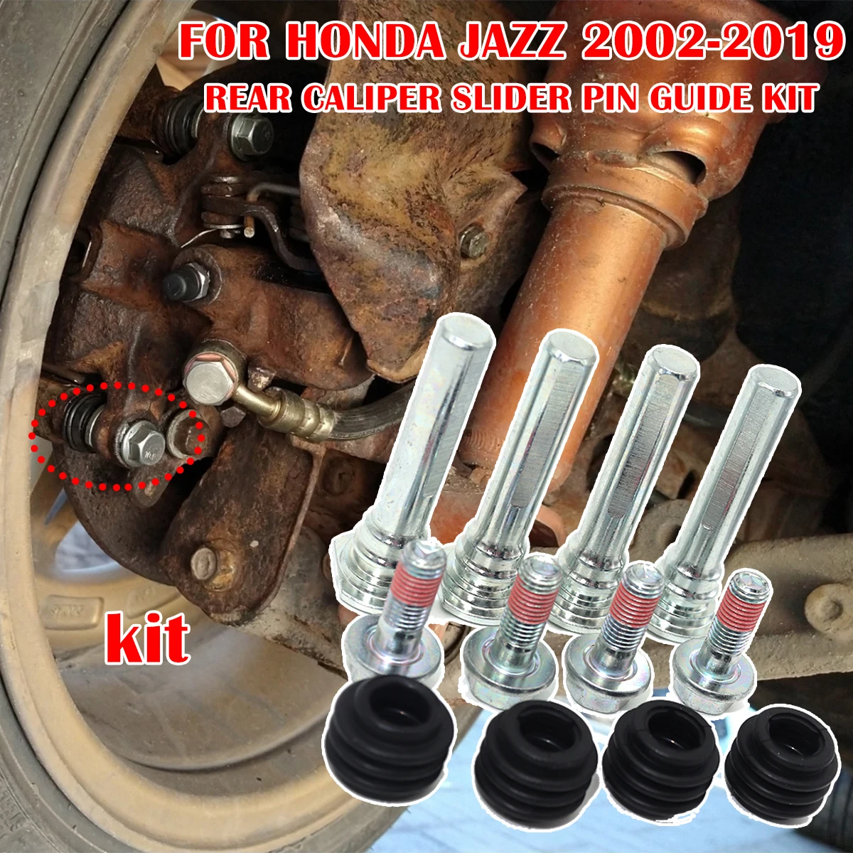 

Rear Left Lower Right Upper Brake Caliper Cylinder Slider Guide Pin For Disc Housing Bolt Bushing Boot For HONDA JAZZ 2002-2019