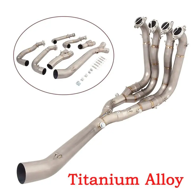 For BMW S1000RR 2010-2018 S1000R 2015-2018 Motorcycle Exhaust Header Pipe Connect 51MM Mufflers Tips Titanium Alloy