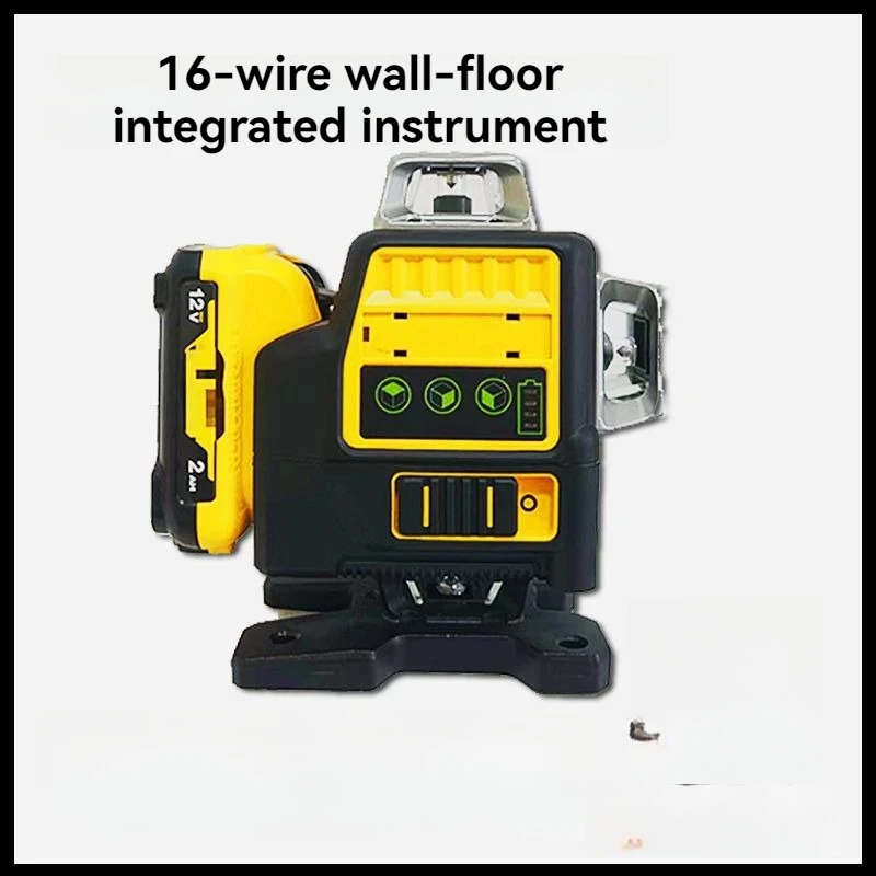 4d Laser Level With 16 Lines Of Green Light, High Precision, Strongs Lights, And Fine Lines. Automatic Leveling Of Outdoor Stron