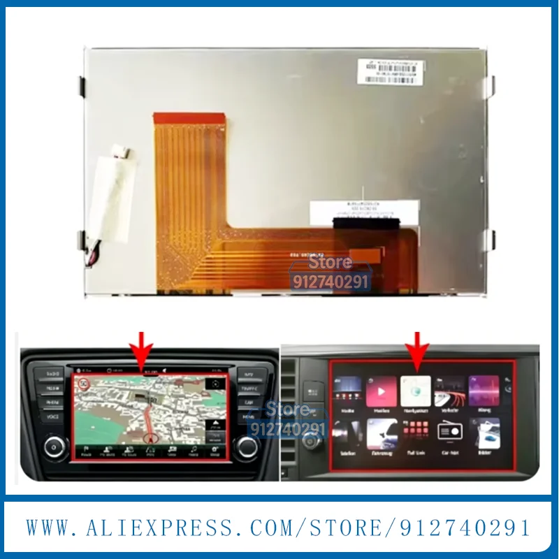 C080VVT03.2 C080VVT03.0 Original 8 Inch LCD Display Screen for VWCar GPS Navigation LCD 59.08c15.003 C080VVT03
