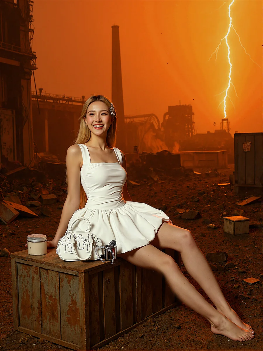 فستان نسائي أسود قابل للتعديل أصفر شفاف أرجوحة صغيرة أنيقة للحفلات لامعة شفافة بخط واحد وياقة مدورة