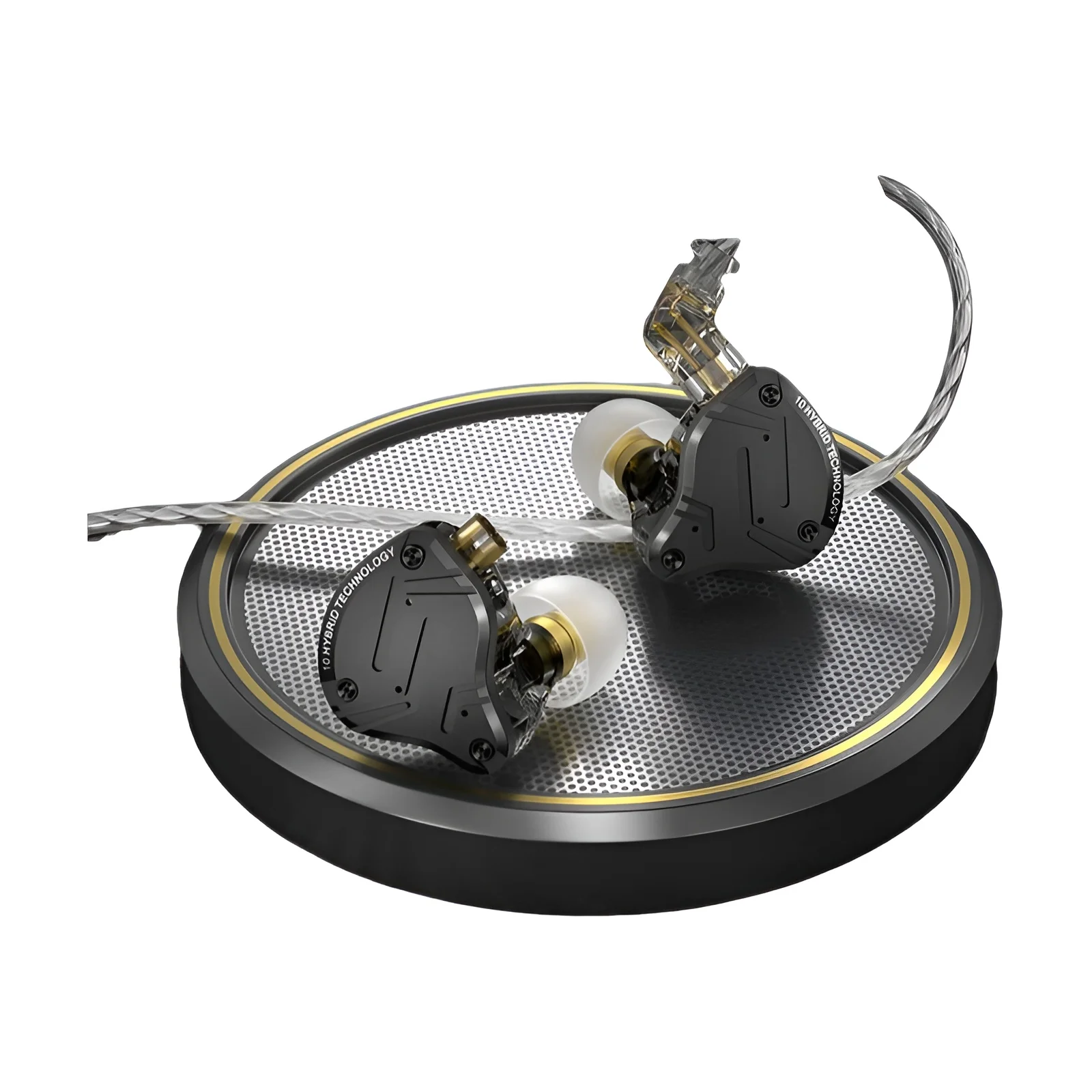 KZ-ZS10 PRO X Headset Com Fio, Tecnologia Híbrida, Monitor De Fone De Ouvido, Earbud, HIFI, Baixo, Auscultadores De Música, Microfone HD, Qualidade De Som Pura