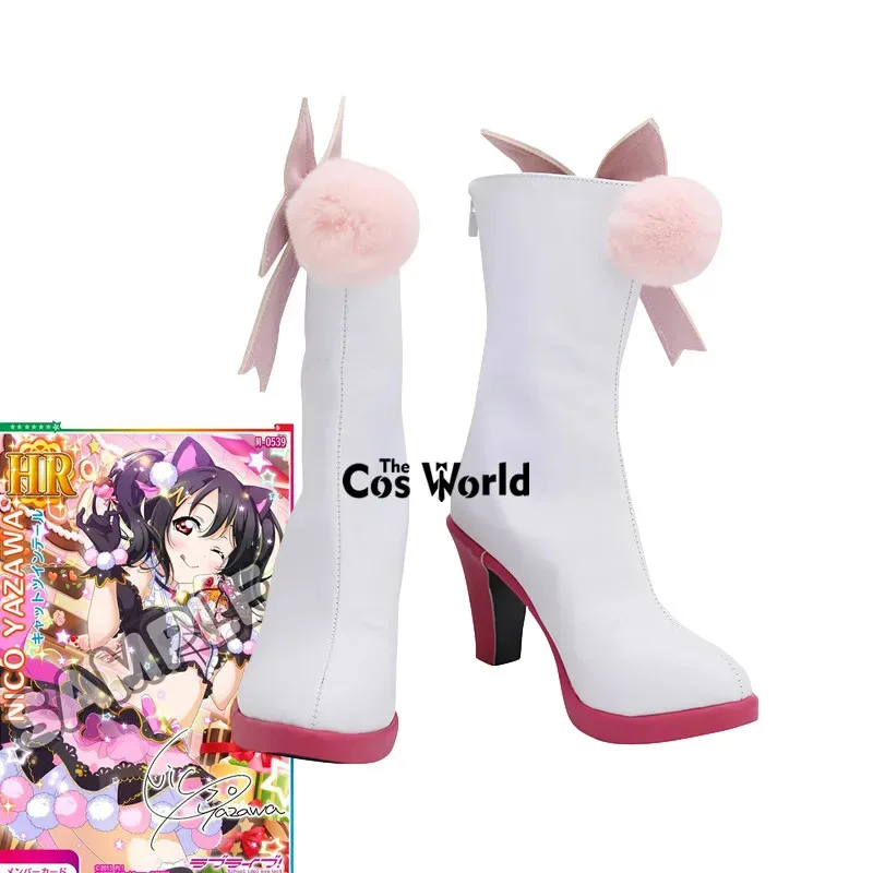 

AAA 2025 Love Live Cat Twin Tail Arcade Game Honoka Kotori Umi Eli Nozomi Maki Rin Hanayo Nico Anime Cosplay High Heels Shoes Bo