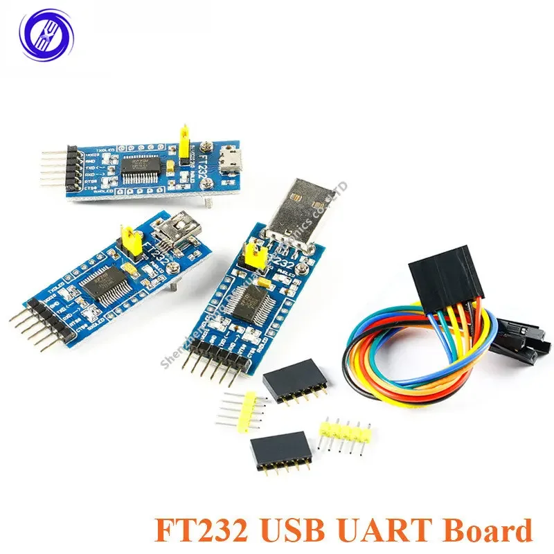 Módulo de placa UART USB FT232RL FT232R Módulo de comunicação USB para TTL Placa de escova Tipo A Mini Micro Interface