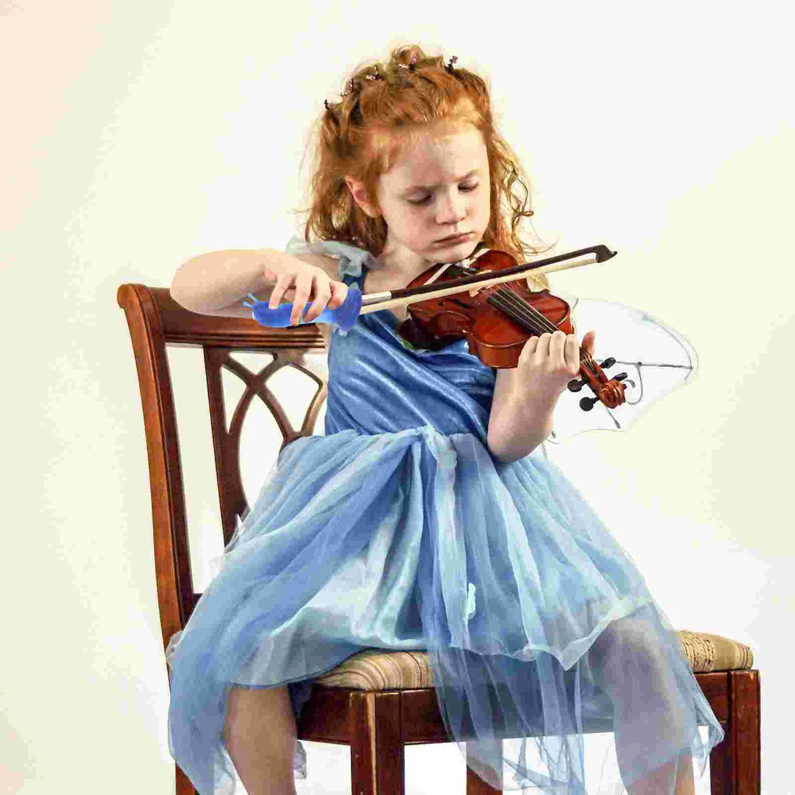 Violin Bow Finger Holder Orthotics Fiddle Training Tool Blue Straighten Adjuster Child