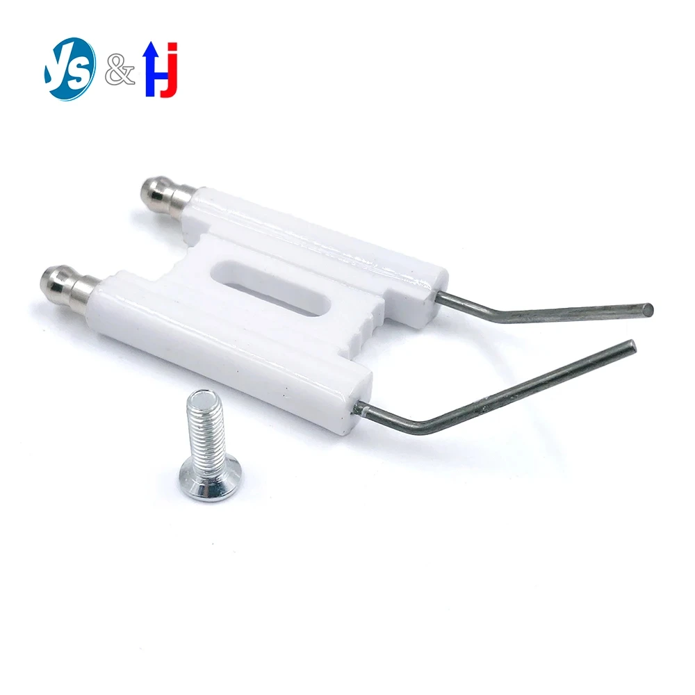 

Ceramic Big Head Ignition Electrode 100mm 200mm Lengthen H Type Small Head Firing Needle Double Pole Sparking Pole Plug