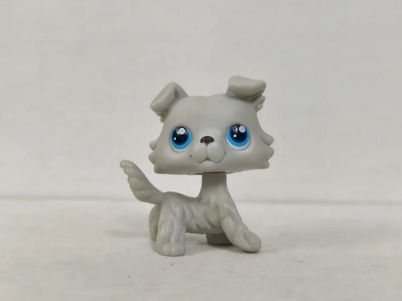 LPS Toys Rare Pet Shop Grey Collie Dog #363 Blue Eyes Figure Toy