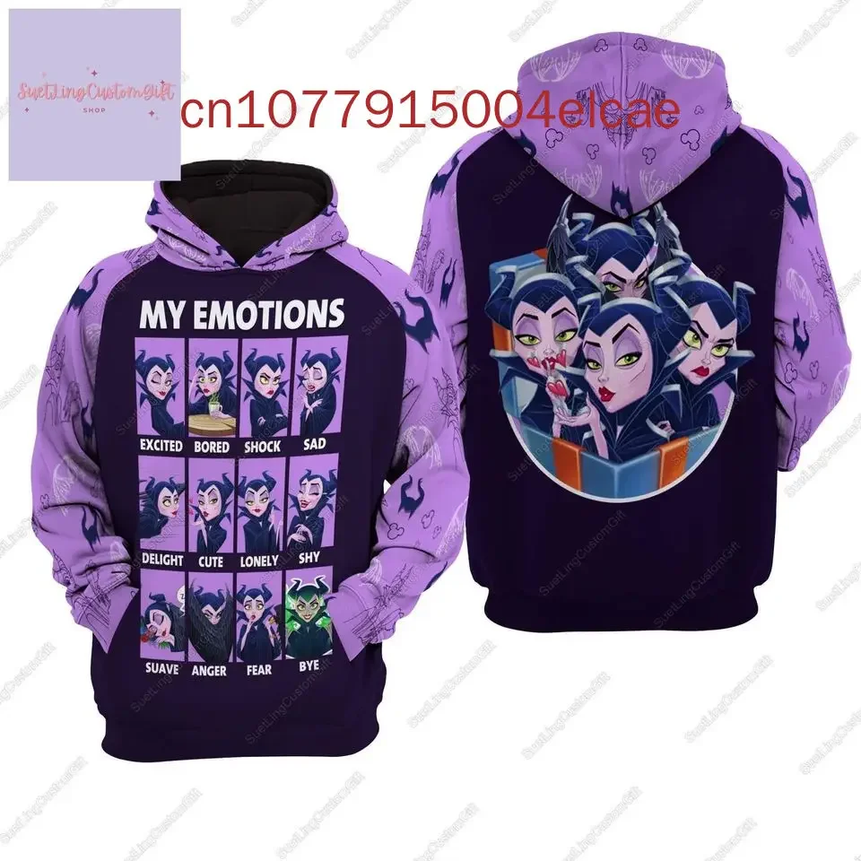 2024 New Maleficent Hoodie 3D Print Sleeping Beauty Hoodie Men's And Women's Disney Villains Hoodie