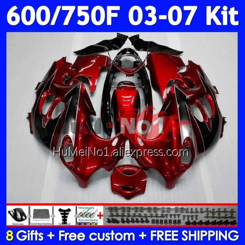 

Kit For SUZUKI KATANA GSXF600 GSXF Wine red 600 750 115No.21 GSXF750 03 04 05 06 07 GSX600F 2003 2004 2005 2006 2007 Fairing