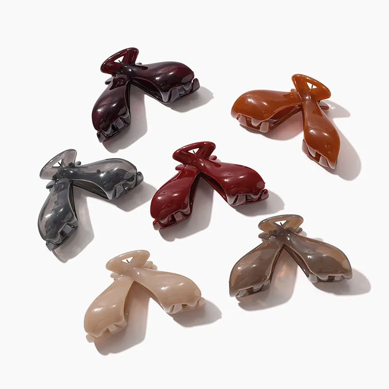 

Корейский стиль, однотонный треугольный блестящий бант, заколка для волос, прическа, женский зажим в виде акулы, аксессуар для волос