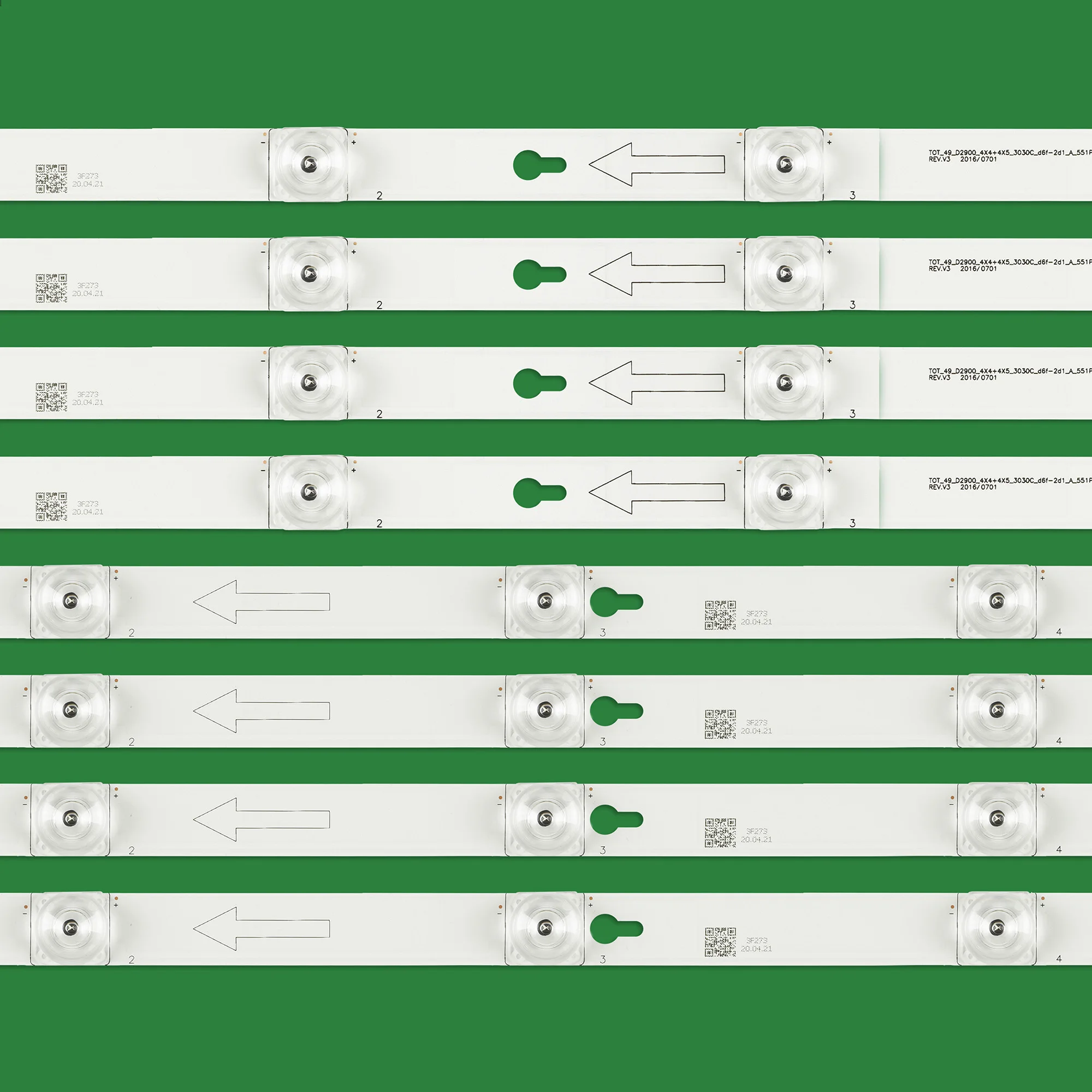 8pcs tira Retroiluminação LED para 49L2600 L49S4900fs 49U7800 49P2US 49L2900 49S405 49S403 49D2900 TOT_49_D2900 D49A620U
