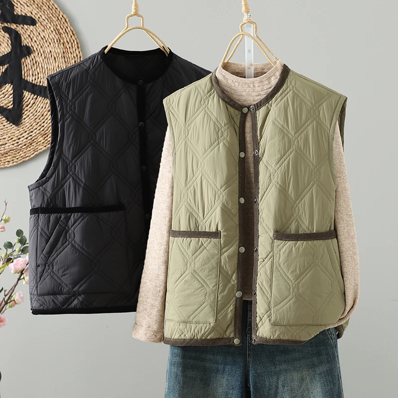 

Легкий цветной женский жилет, осенне-зимний универсальный жакет на хлопковой подкладке, универсальный топ на одной пуговице