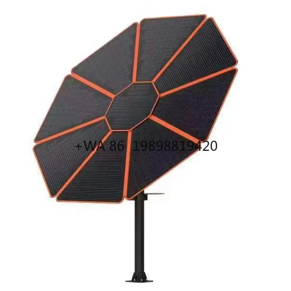 1000W Outdoor Complete MPPT Controller Off/Grid Solar Power System Sun Flower Design with Monocrystalline Solar Panel