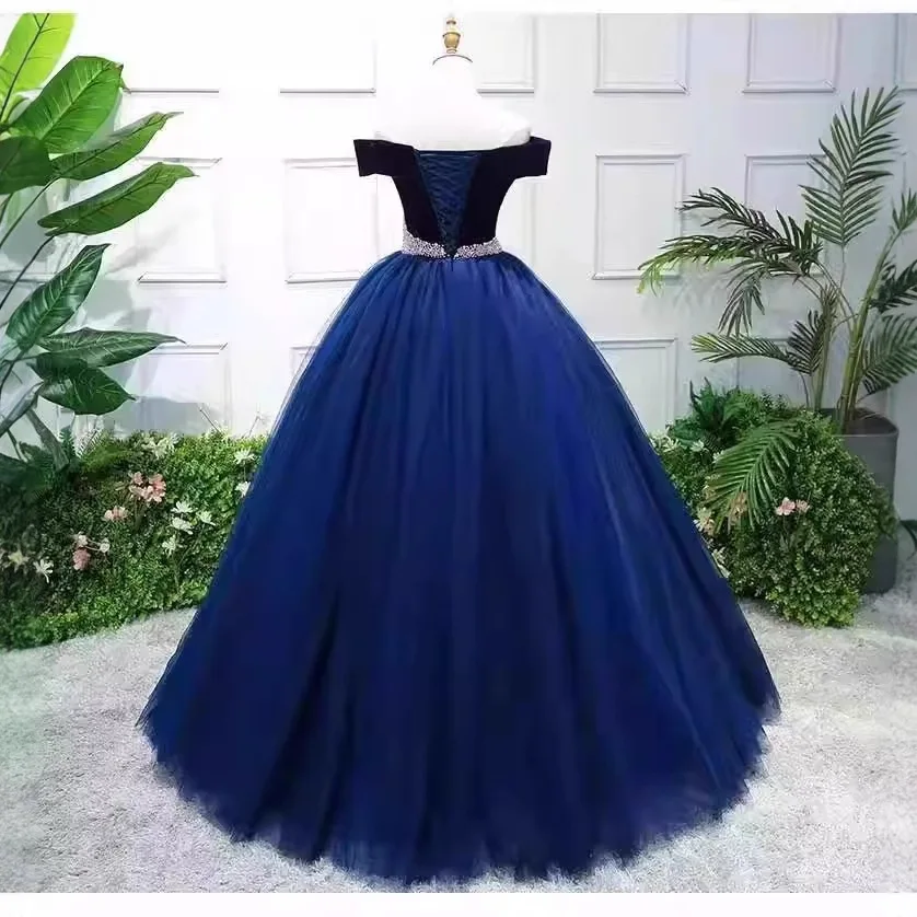 2025 novo banquete de verão feminino um ombro malha vestido de noite moda palco fio colorido reunião anual grande exibição vestido