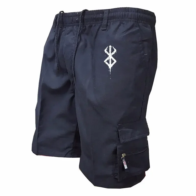 Anime Berserk Cargo Shorts Summer Multi-pocket Casual Camouflage Shorts Loose Breathable Beach Five Pants Jogging Sport Pants