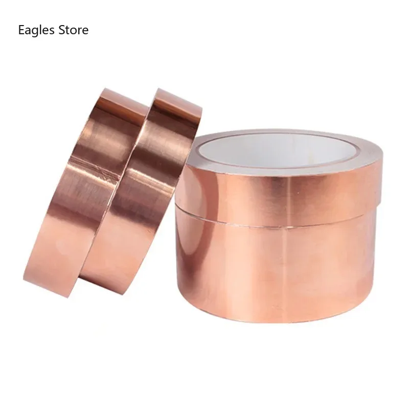 25 Meters Single Side Conductive Copper Foil Tape Strip Adhesive Guitar EMI Shielding Heat Resist Adhesive Tape 5mm 10mm 20mm