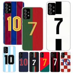 FootBall Star Number C 7 10 Phone Case for Samsung Galaxy A16 A15 A14 A13 A56 A55 A54 A53 A36 A35 A34 A33 A26 A25 A24 A23 A05S A