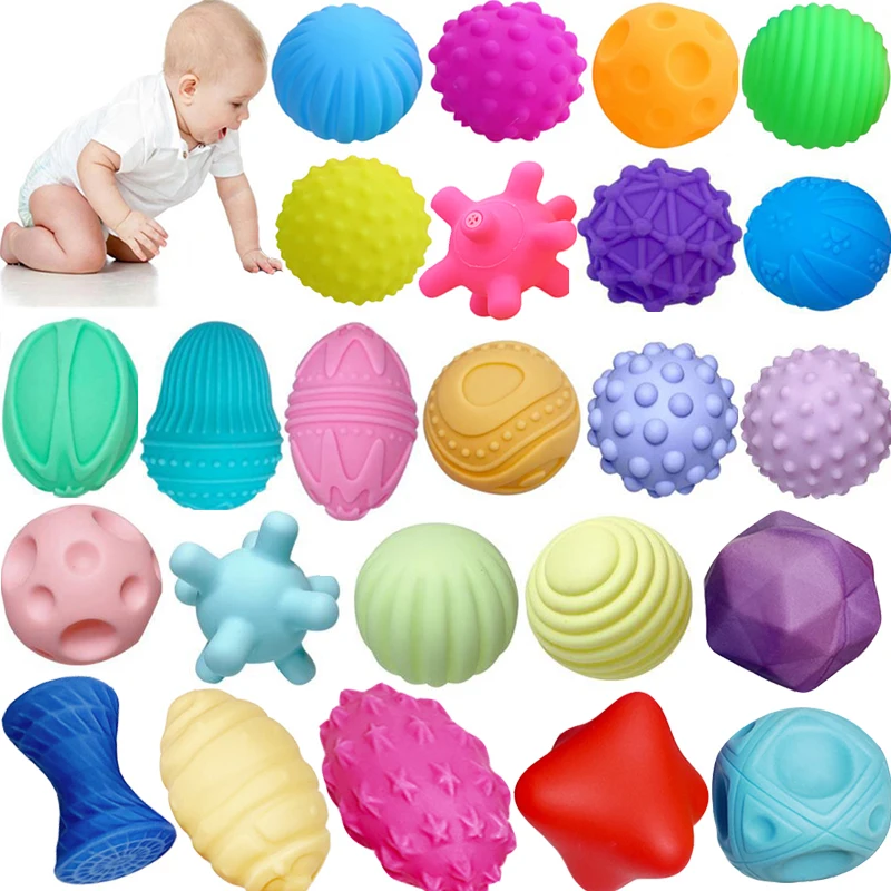 Baby Toy Sensory Balls Set Textured Hand Touch Grasp Massage Ball Infant Tactile Senses Development Toys For Babies 0 12 M Games