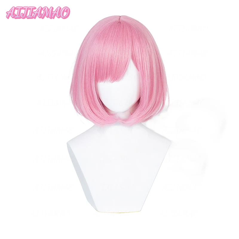 Ootori Emu Cosplay Wig Anime Project SEKAI COLORFUL STAGE! Emu Wig 34cm Short Pink Heat Resistant Synthetic Hair Wigs + Wig Cap