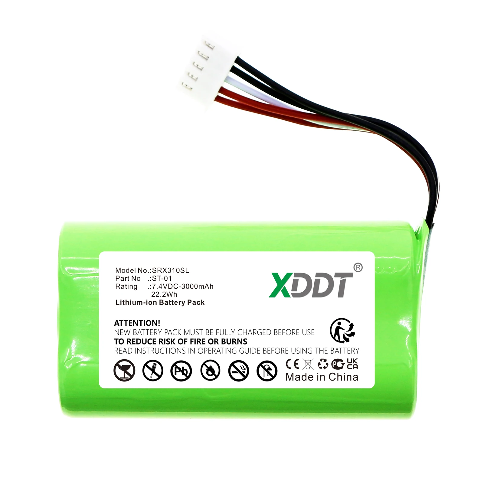 7.4V 3000mAh Replacement Speaker Battery ST-01 Compatible with Sony SRS-X3 SRS-XB2 SRS-XB20 Portable Audio Device