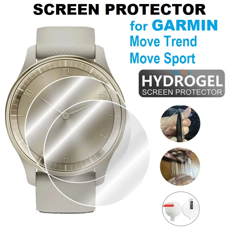 Protetor de Tela TPU Hidrogel, HD Limpar Película Protetora Suave para Garmin MOVE Tendência, Esporte Relógio Inteligente, 10Pcs