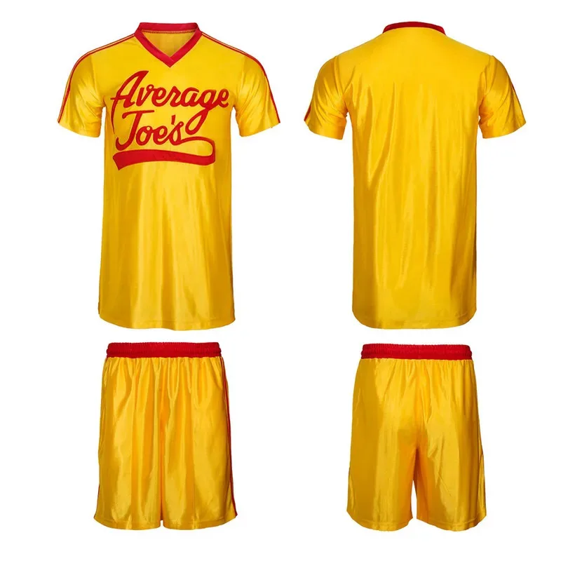 25COSCrazy Dodgeball Average Joe Set Kostum Jersey Kuning Dewasa Cerita Anak Anak Yang Benar Dodgeball Kostum Cosplay Halloween Keluar