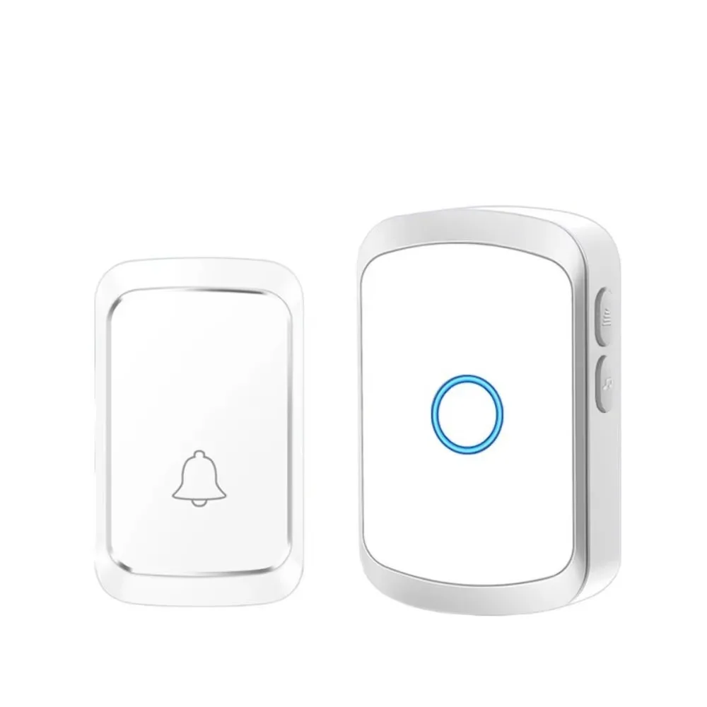 

Waterproof Wireless Doorbell 60 Chimes 5 Volume Smart Doorbell 300M Range Battery-Operated Door Chime Kit Indoor Outdoor Use