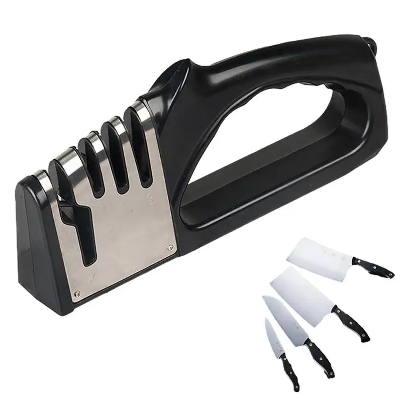 Sharpener For Cutter Two Section Sharpening Stone With Soft Grip Handle Multi-Tool Kitchen Knives Tungsten Blade Serrated Cutter