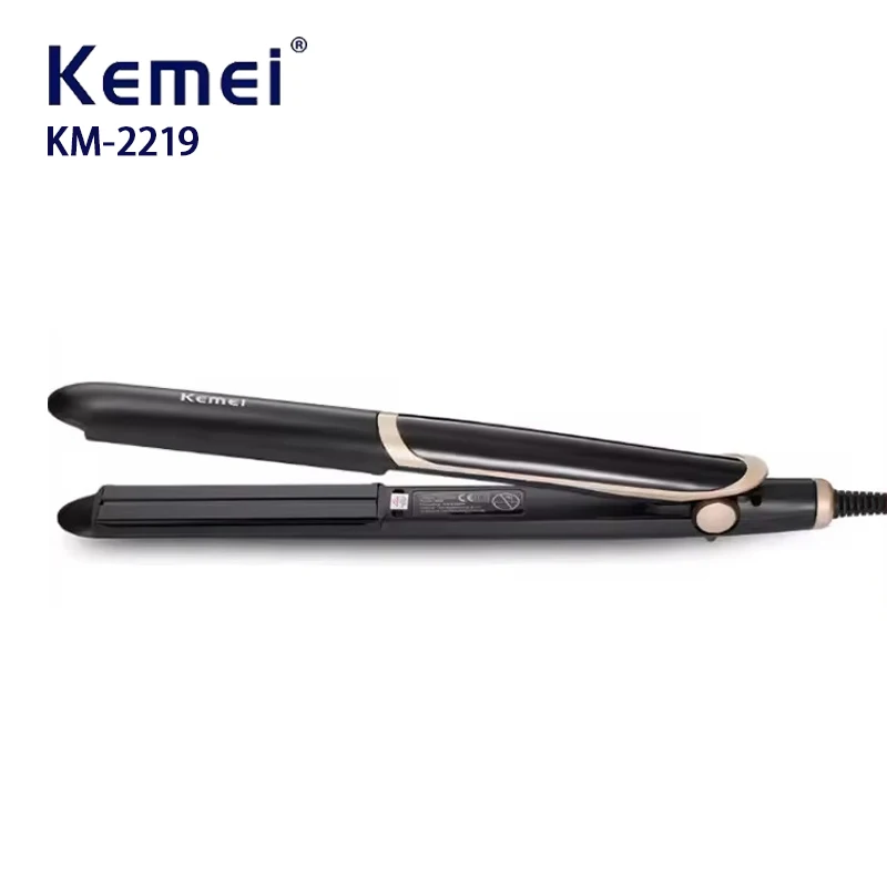KEMEI KM-2219 Infrared Flat Iron Hair Straightener Professional Thermostatic Ceramic Coating Curler Styling Tools Hair Flat Iron