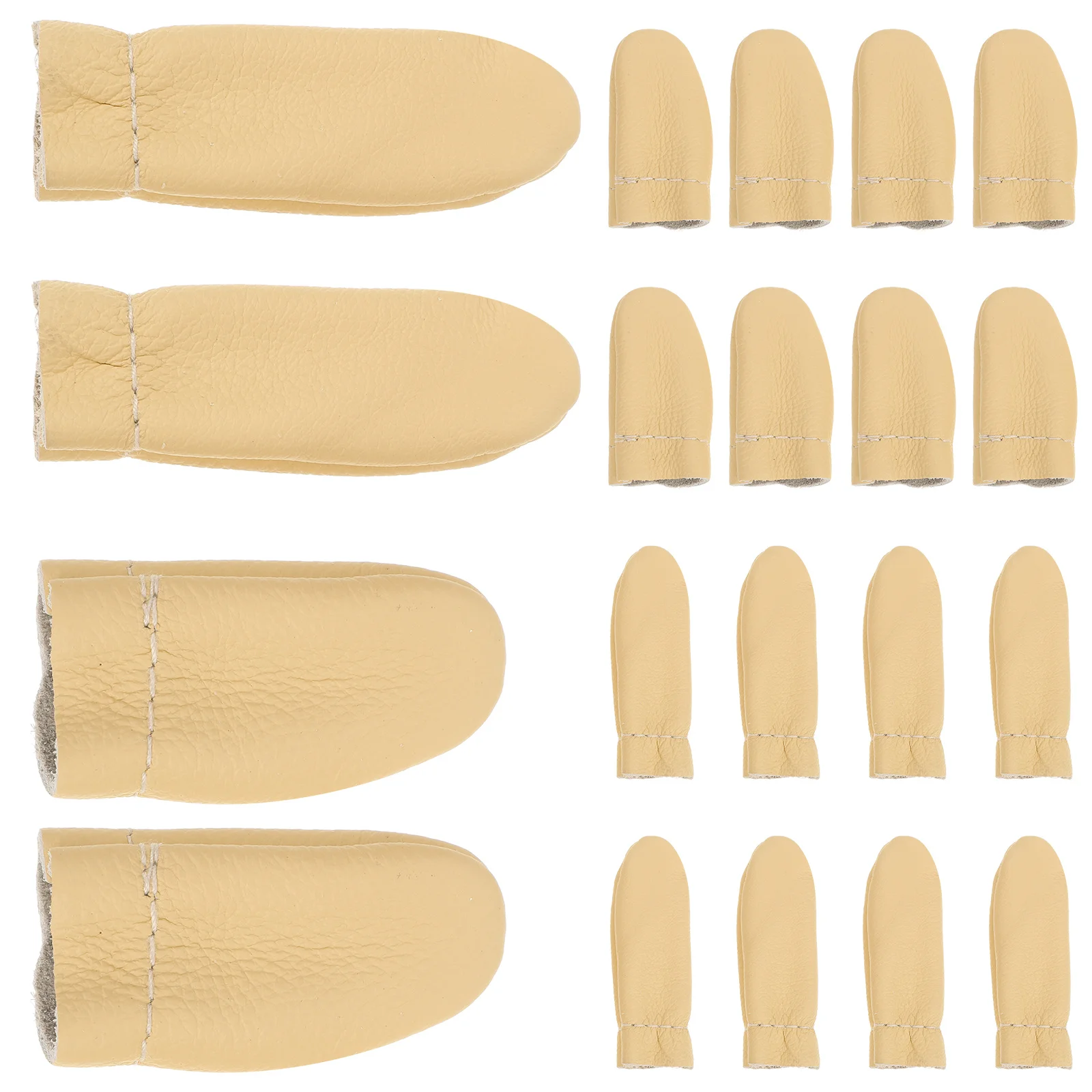 

20pcs Protectors Pu Finger Cots 20 Pack Durable Soft For Knitting Felting Sewing Diy Craft Tools Accessory